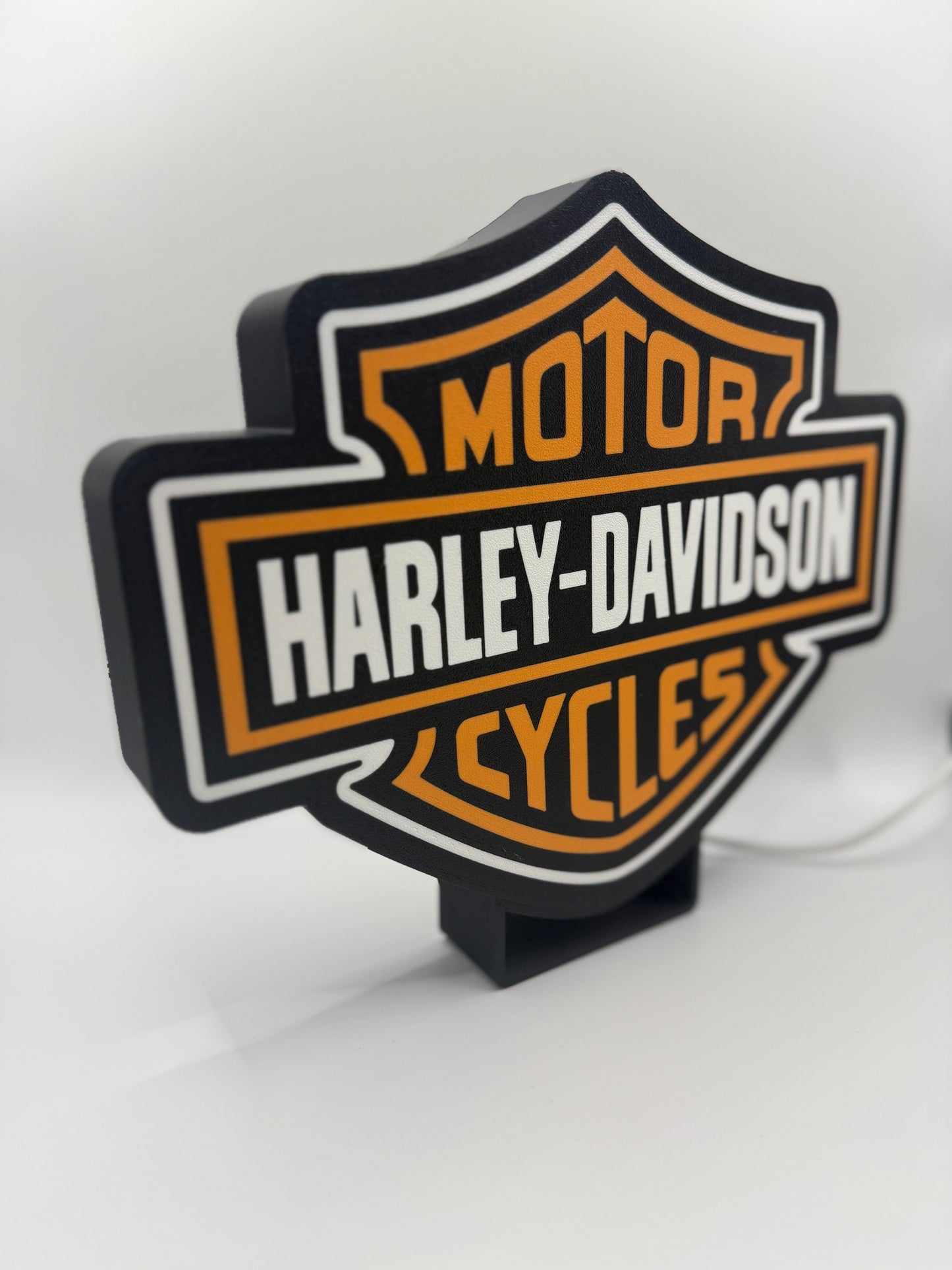 Harley-Davidson LED Logo Light Box – Illuminated Wall Sign for Bikers & Collectors