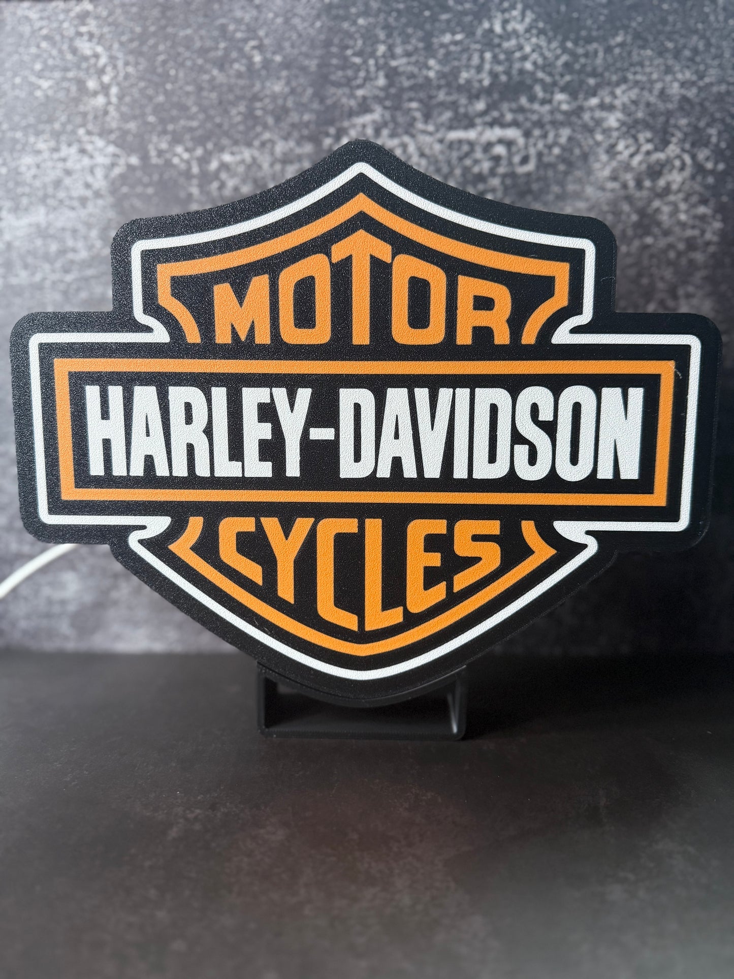 Harley-Davidson LED Logo Light Box – Illuminated Wall Sign for Bikers & Collectors