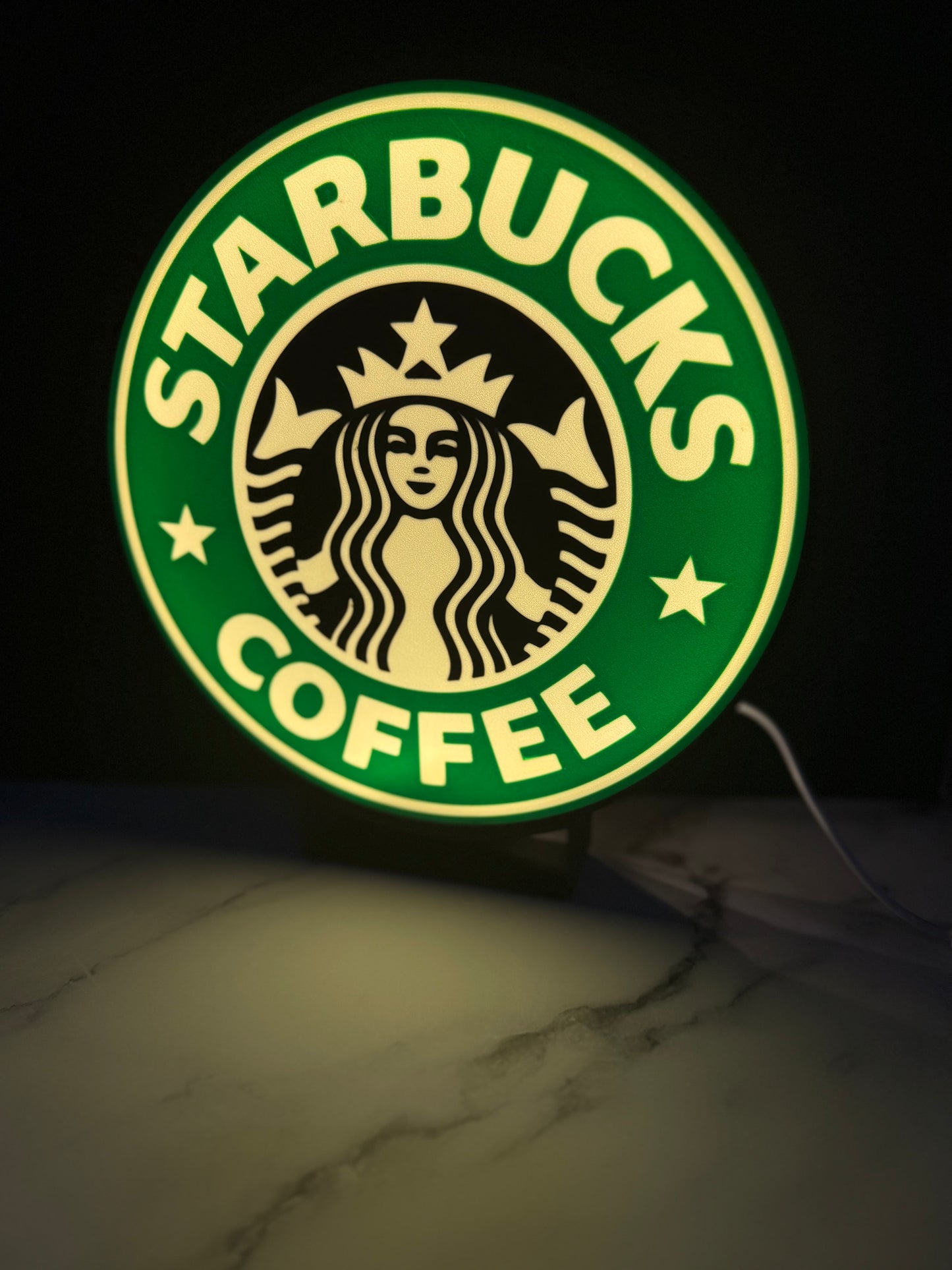 Handmade Starbucks Logo Light Box