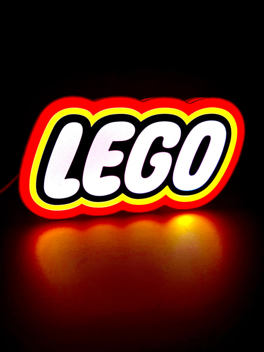 LEGO Logo USB Light Box Sign – LED Backlit Display Powered by USB